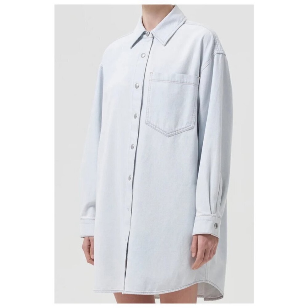 Agolde Mazie Denim Shirt Dress - Picture 4 of 12
